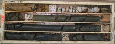 Aamurusko Main; Drillhole AM18042; 789.06 g/t Au over 2.9 m from 116.10 to 119.00;  1.1 m lost core in zone (CNW Group/Aurion Resources Ltd.)