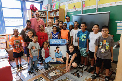 To celebrate the renewal of Goya's multi-year partnership, NYCFC and Goya launched a brand new version of the Healthy Hat-Trick curriculum for the new school year and hosted a youth soccer clinic with NYCFC defender Ronald Matarrita on Wednesday, September 19, 2018 at P.S. 49 in the Bronx.