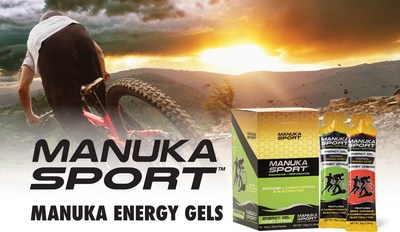 Manuka Sport product line include: Manuka Sport Citrus Energy Gel, Manuka Sport Cherry Energy Gel with caffeine, Manuka Sport Orange Hydration + Energy drink, and Manuka Sport Raw Manuka Honey.