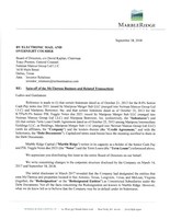 Letter from Marble Ridge to Neiman Marcus Board of Directors