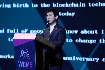 Bitmain CEO and co-founder Jihan Wu at the World Digital Mining Summit in Georgia, September 21, 2018