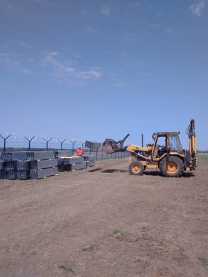Construction works on the site of the future station (CNW Group/TIU Canada)