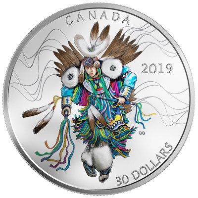 La pice de collection en argent fin 2019 (La danse libre) de la Monnaie royale canadienne (Groupe CNW/Monnaie royale canadienne)