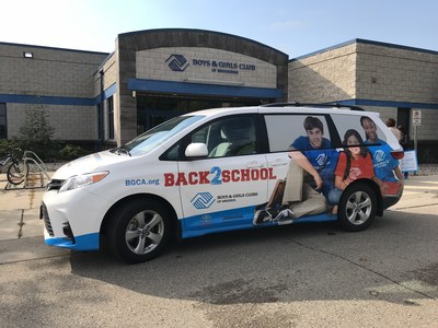 Boys & Girls Clubs in Chicago, Delaware and South Dakota were awarded brand new 2018 Toyota Sienna vehicles as a culmination to Boys & Girls Clubs of America's Back2Schooltm Stuff the Bus Tour ? powered by Toyota.