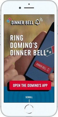 Getting everyone to the dinner table just became easier, thanks to the new dinner bell function on Domino’s mobile app.