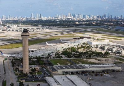Aerial view of Miami International Airport.
