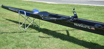 The new Independence Fund racing shell with adaptive seats for para-rowing.