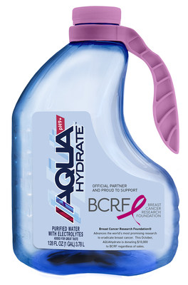 AQUAhydrate Launches Partnership To Support Breast Cancer Research Foundation With Custom Pink Gallon Package