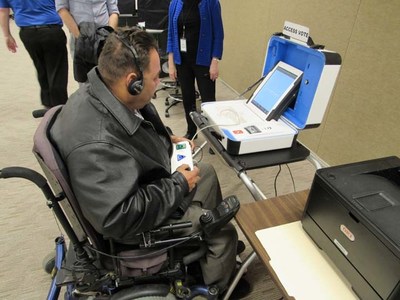 Voters with disabilities were invited to evaluate Verity’s accessibility features.