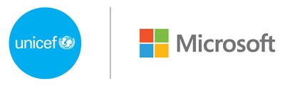 UNICEF USA and Microsoft partnership logo