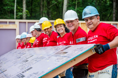 Delta Air Lines employees are volunteering across the country this fall to build five homes.  Proceeds from a recycling program helped fund two homes in Atlanta in September.