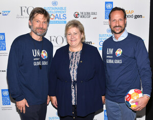 Nikolaj Coster-Waldau, Crown Prince and PM of Norway, Akon, lace up their boots at the Global Goals World Cup