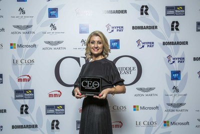 Debbie Stanford-Kristiansen wins ‘Female CEO of the Year’ at the CEO Middle East Awards (PRNewsfoto/Novo Cinemas)