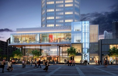Artist rendering of new retail podium at Stephen Avenue Place (CNW Group/Slate Asset Management  LP)