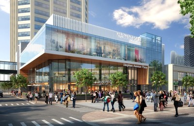 Artist rendering of the north east corner of Stephen Avenue Walk and 2nd Street (CNW Group/Slate Asset Management  LP)