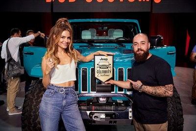 Maria Menounos and David Tonapetyan (DCD Customs) were awarded the first-ever Wrangler Golden Grille Award at the “Jeep Wrangler Celebrity Customs” finale event in Los Angeles (Tuesday, September 25)
