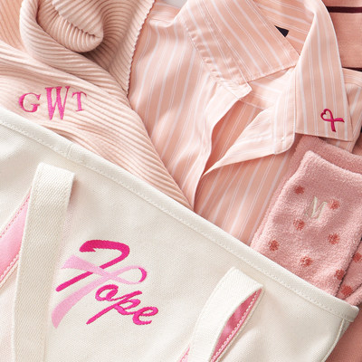 Lands' End is raising awareness and funding for the Breast Cancer Research Foundation through the annual Pink Thread Project.