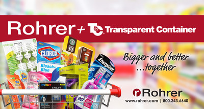 Rohrer acquires Transparent Container to deliver exceptional customer value. (PRNewsfoto/Rohrer Corporation)
