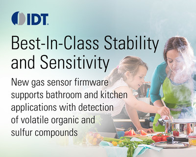 IDT Releases New Firmware for Bathroom and Kitchen Applications on its Indoor Air Quality Platform. Firmware Release Allows Customers to Easily Configure ZMOD4410 Integrated Gas Sensors for the Unique Requirements of Different Applications in the Home.