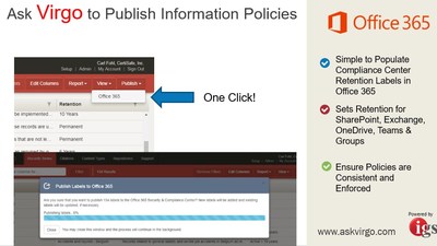 Publish Governance Policies to Office 365 Information Protection and Advanced Data Governance