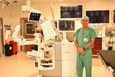 Neurosurgeon Gabriel Gonzales-Portillo, MD, performed the first procedure with the Mazor X at St. Joseph’s Hospital in Tampa.