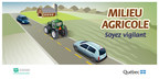 Appel à la vigilance des usagers de la route en milieu agricole