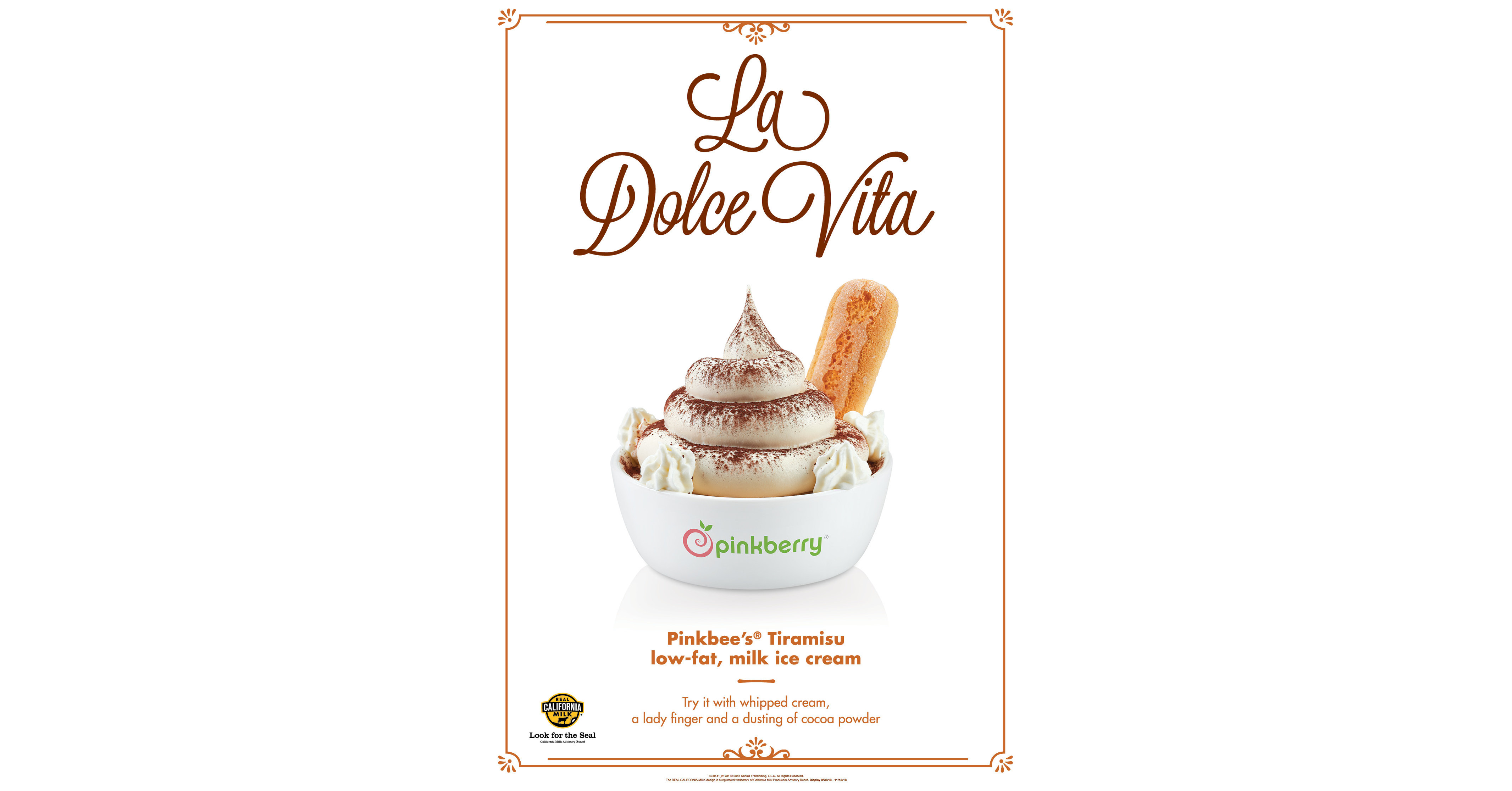 Pinkberry Announces New Pinkbee S Tiramisu Flavor