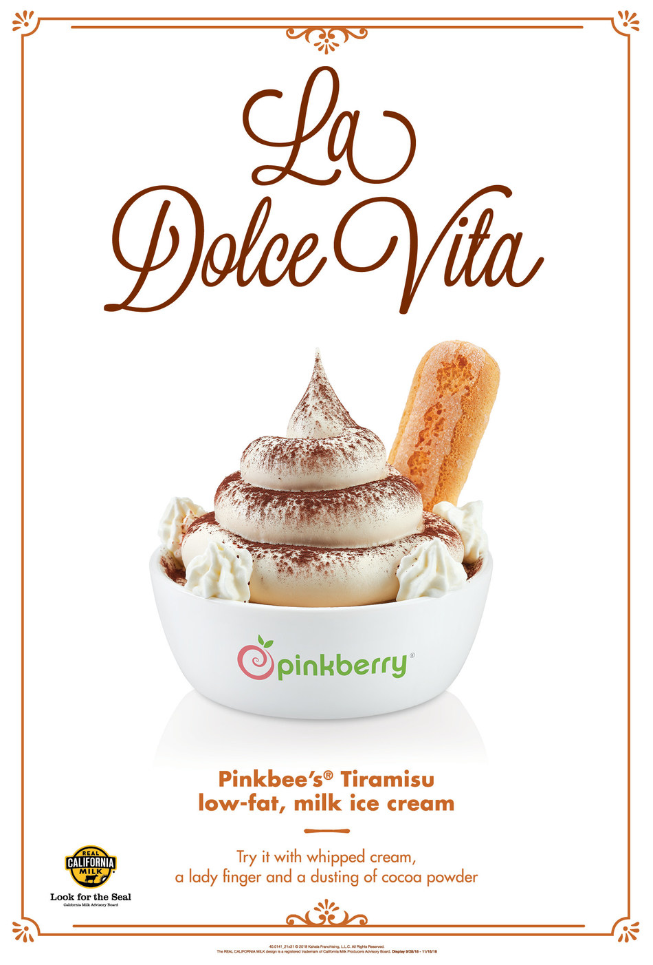 Pinkberry Announces New Pinkbee S Tiramisu Flavor