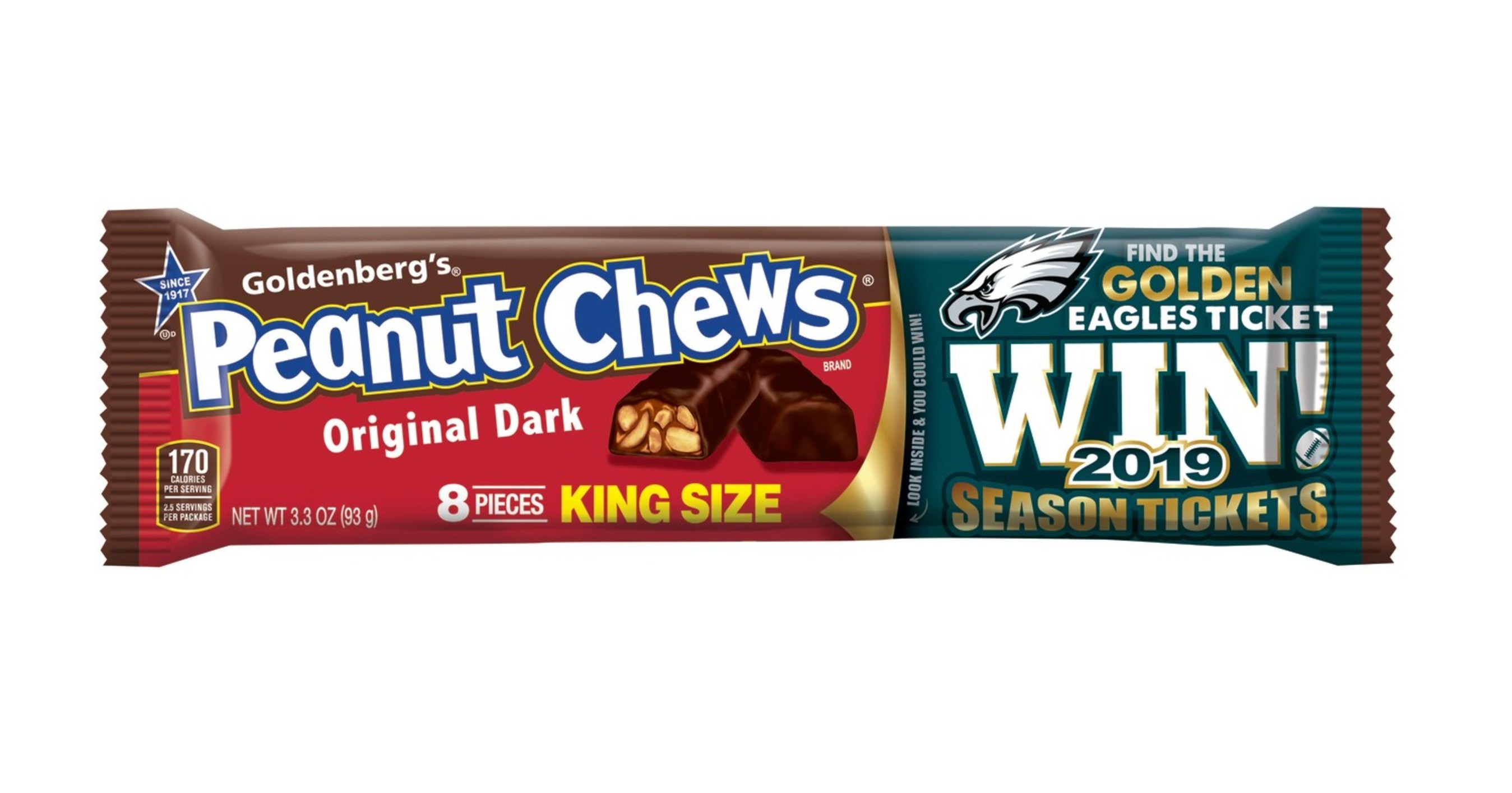 GOLDENBERG'S® PEANUT CHEWS® Announces Exclusive 2019 Season Ticket Giveaway  for Philadelphia Eagles Fans!