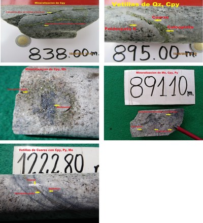 Figure 6 – Photographs E PORF 10 18 01. Showing porphyry-style copper and molybdenum mineralization. (CNW Group/Sierra Metals Inc.)