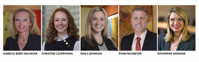 McDonald Hopkins LLC announced the election of attorneys Isabelle Bibet-Kalinyak, Christine Czuprynski, Emily Johnson, Ryan Neumeyer and Katherine Esshaki Wensink to the firm's membership.