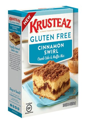 Krusteaz Expands Baking Mix Line To Include Gluten-Free Cinnamon Swirl Crumb Cake And Fire Roasted Cornbread