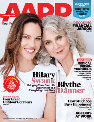 Blythe Danner and Hilary Swank Draw from Experiences of Love and Loss to Tackle the Topic of Caregiving in AARP The Magazine