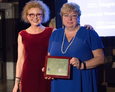 (L-R): Dr. Kathryn Ritchie, Chair of CEOC's Most Influential Women of the Mid-Market Advisory Board and Gina Fyffe, CEO of Integra Petrochemicals Pte Ltd
