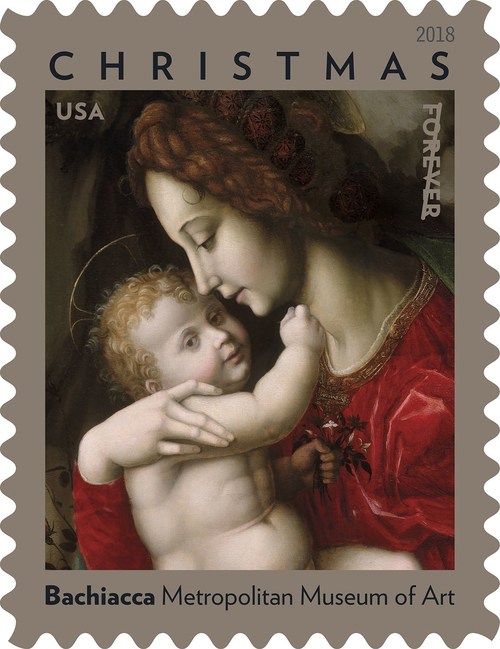 U.S. Postal Service has a timeless Christmas image to start the holiday season with the Madonna and Child stamp on sale now!