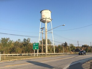 Historic water tower is getting a fresh coat