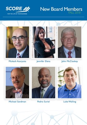 SCORE, the nation’s largest network of volunteer, expert business mentors, is pleased to announce the appointment of six new members to its board of directors, which helps guide the organization in its mission to foster vibrant small business communities through mentoring and education.