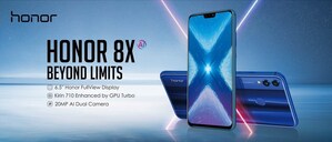 A Honor revela o novo melhor smartphone de sua categoria com o lançamento do Honor 8X