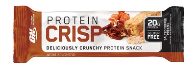 Optimum Nutrition Protein Crisp Bar in Salted Toffee flavor was voted ?Best New Protein Bar' in the Convenience Store News 2018 Best New Product Awards.