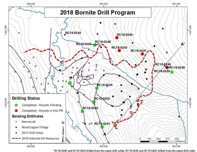 Figure 1- Map Showing Location of 2018 Drilling Program (CNW Group/Trilogy Metals Inc.)