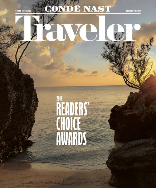 Condé Nast Traveler November issue cover. Captured on a Google Pixel 3.