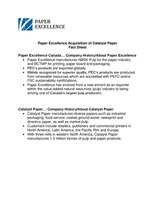 Fact Sheet (CNW Group/Paper Excellence Canada)
