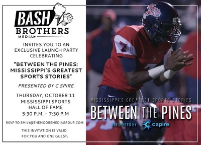 C Spire and Bash Brothers Media will host a special reception at the Mississippi Sports Hall of Fame and Museum Thursday to kick off a new documentary TV series that will air on local television stations this fall that captures the history, rich tradition and passion around Mississippi's greatest sports stories.
