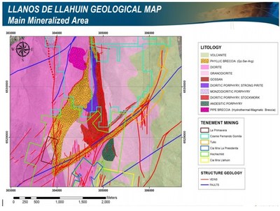 Figure 2 – Geological Map Showing Copper-Gold Mineralized Veining (CNW Group/Aethon Minerals)