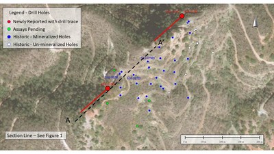 Figure 2 – Drill Location Plan (CNW Group/Minera Alamos Inc.)