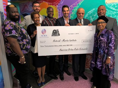 L to R: Jackie O, Instructor-HMI, Chesley Maddox-Dorsey, CEO - AURN, Greg Jones, Corporate Engagement Officer - HMI, Ira Rogers, Major Giving Manager - HMI, Jermaine Ellis, Program Manager, Community Outreach & Member Engagement - HMI, Community Outreach - HMI, Bob Tate, Board Member - GHCC, Andy Anderson, VP Sales - AURN, Stephanie Francis, Board Member - GHCC.