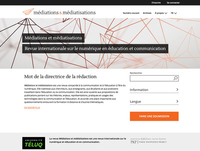 La revue numrique Mdiations et mdiatisations (Groupe CNW/Universit TLUQ)