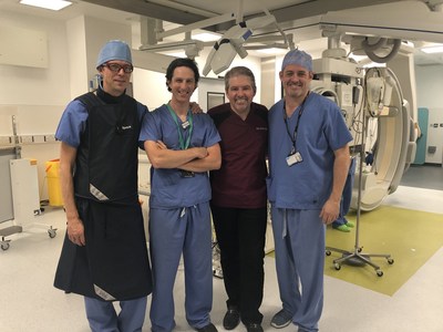 September 7, 2018  Dr. Mark Spence and staff at Belfast Trust, Ireland with Professor Anthony Nobles, CEO of Nobles Medical Technologies II, Inc., Fountain Valley, CA,  USA