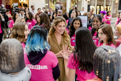 Plan International Canada Global Ambassador Sophie Grégoire Trudeau joins Girl Ambassadors to mark International Day of the Girl at the CF Toronto Eaton Centre on October 11, 2018. (Josh Fee/Plan International Canada) (CNW Group/Plan International Canada)