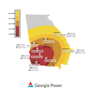 Georgia Power announces estimated restoration times for the state following historic Hurricane Michael